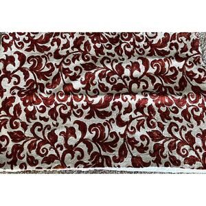 Custom Made Vintage Tan Terracotta Orange Ikat Barkcloth Valance XX LARGE 146"